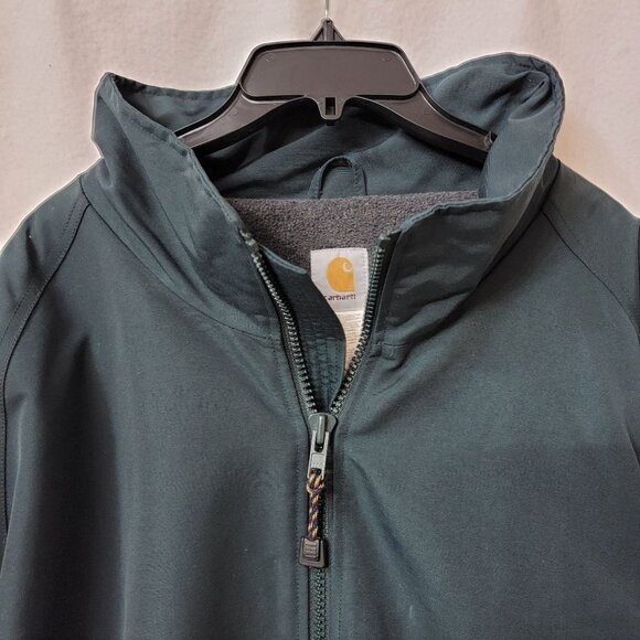 Carhartt Mens 4XL Regular Fit Green Nylon Jacket With Fleece Lining - Picture 2 of 9